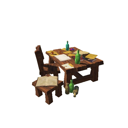 Oak_Table_Clutered