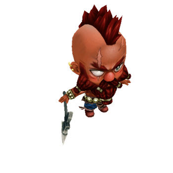 DWARF_MODEL Anime Chibi - Fantasy Pack - Dwarf Fighter