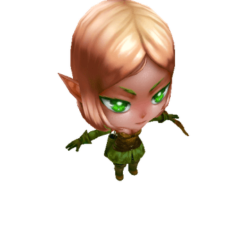 ELF_MODEL Anime Chibi - Fantasy Pack - Elf Ranger