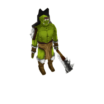 ORC Orc Model - Fully Rigged Animated MMO Model