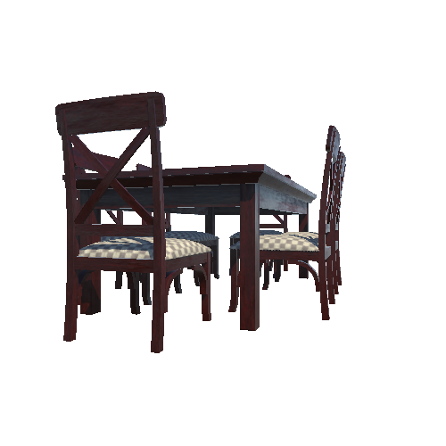 Dining_Table_Set_1_Reddish_Wood