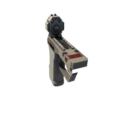 ScifiEnergyPistol2GripBeige