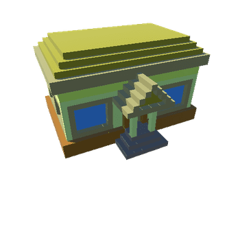 b1 voxel bilding low poly