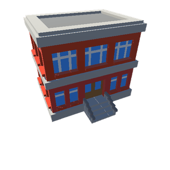 b11 voxel bilding low poly