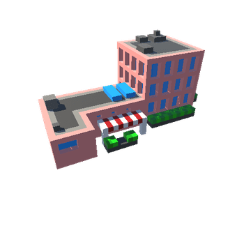 b5 voxel bilding low poly