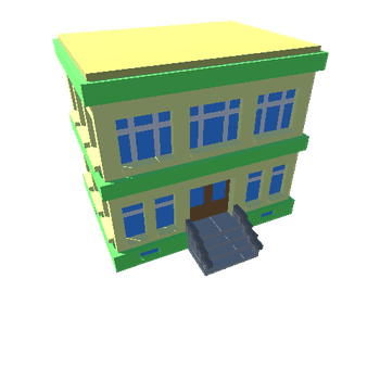 b9 voxel bilding low poly