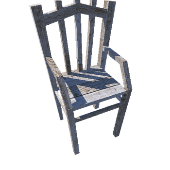 WoodChairLowPoly2