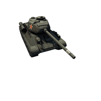 T_34_85 WWII Low Poly Russian Tanks #1