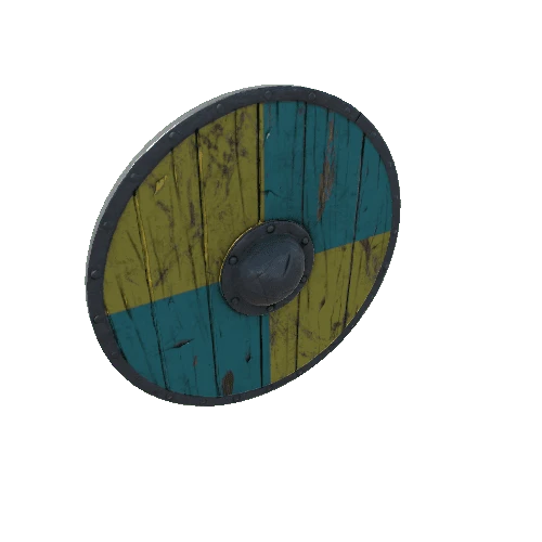 Prefab_roundShield_yellowTurquoise_pattern01