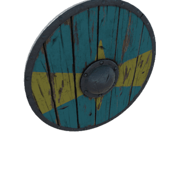 Prefab_roundShield_yellowTurquoise_pattern04