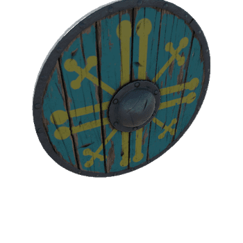 Prefab_roundShield_yellowTurquoise_pattern05