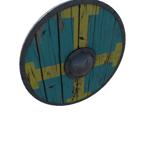 Prefab_RoundShield_yellowTurquoise_pattern03