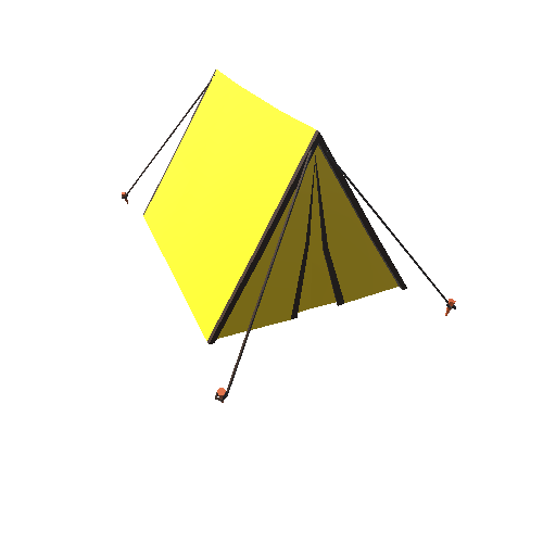 kw_lowPoly_Campsite_tent_yellow