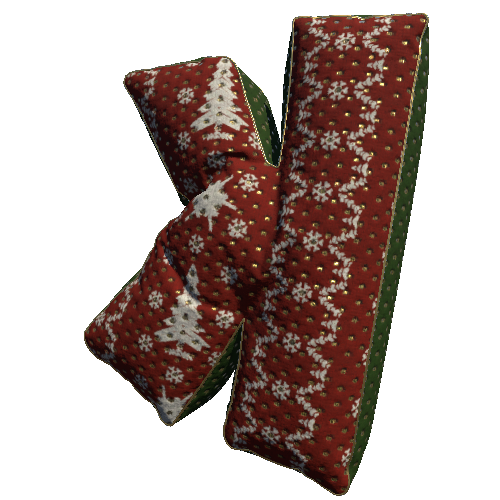 K_Christmas_Pillow