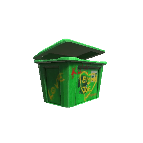 DumpsterPlasticWideGreen