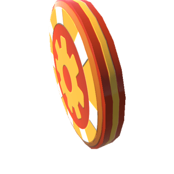 CoinHigh-GoldRedFlatDesignedOutlineWhite-Cog