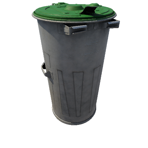 Bin_Metal_Round_Tall_Painted_Green_Enclosed