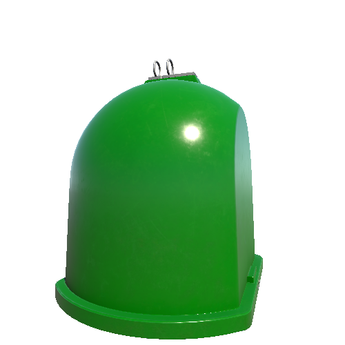 Bin_Plastic_Igloo_Half_Green