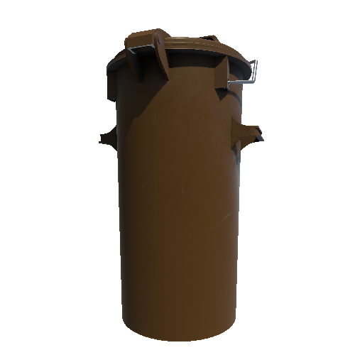 Bin_Plastic_Round_Tall_Smooth_Brown_Enclosed