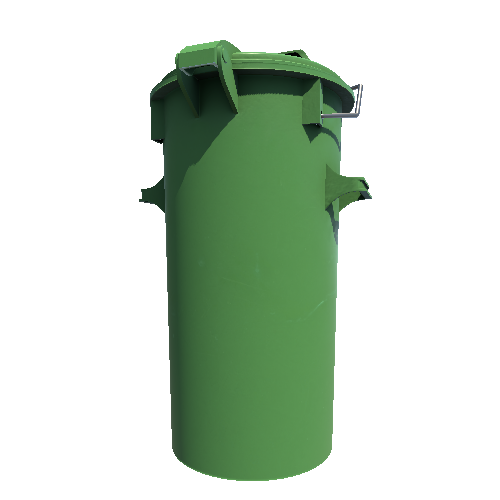 Bin_Plastic_Round_Tall_Smooth_Green_Enclosed