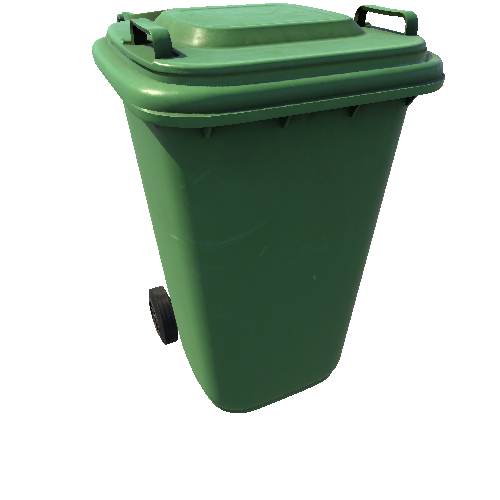 Bin_Plastic_Square_Enclosed_LidFull_Green