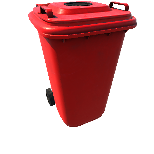 Bin_Plastic_Square_Enclosed_LidHole_Red