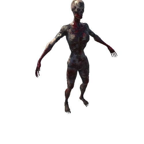 Zombie_Woman_Humanoid_Dirt_Bloody