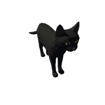 Lowpoly_Cat_Black