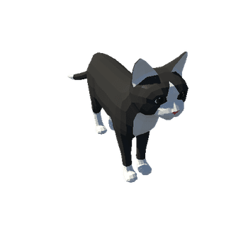 Lowpoly_Cat_BlackWhite