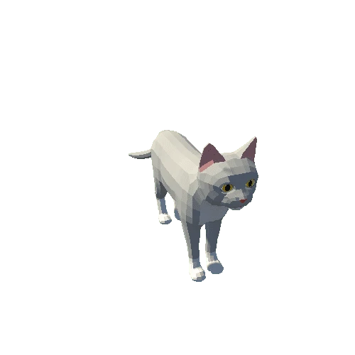 Lowpoly_Cat_White
