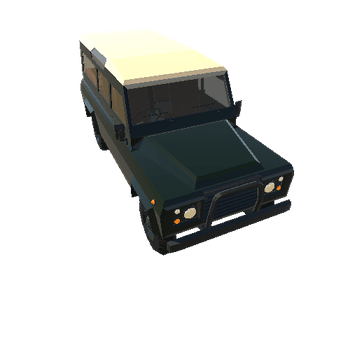 SUV_02-green Low Poly SUV 02