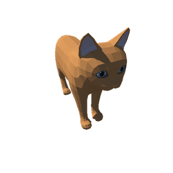 LowPoly_Kitten_Cream