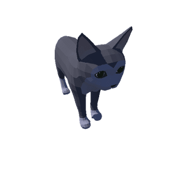 LowPoly_Kitten_Dark_Blue