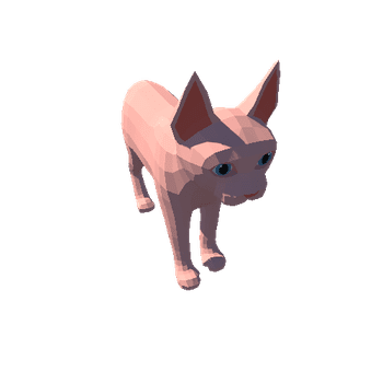 LowPoly_Kitten_Sphynx