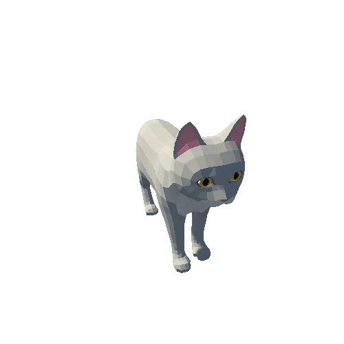 LowPoly_Kitten_White