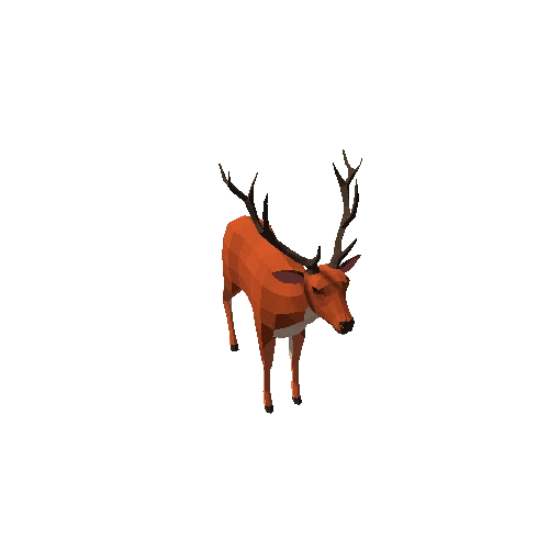 LowPoly_Deer_stag_1