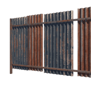 CorrugatedFence_C_4m