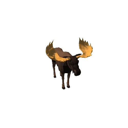 LowPoly_Moose_bull_1