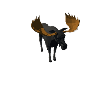 LowPoly_Moose_bull_2