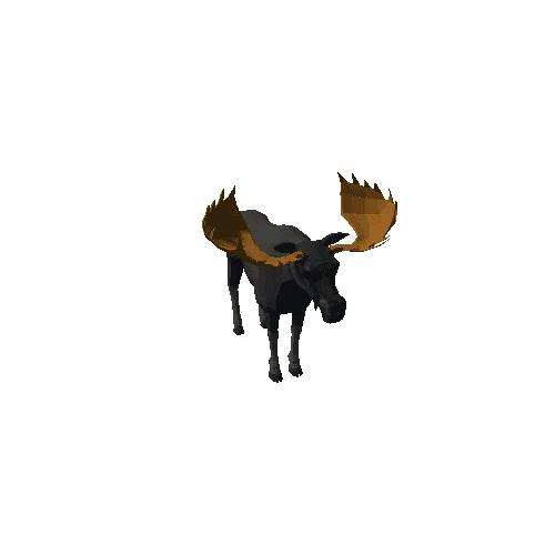 LowPoly_Moose_bull_2