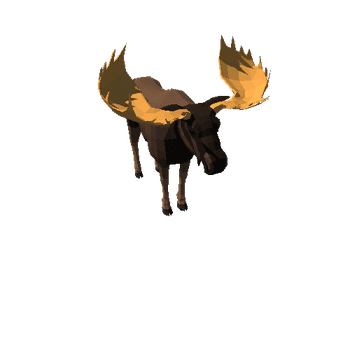 LowPoly_Moose_bull_1