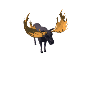 LowPoly_Moose_bull_4