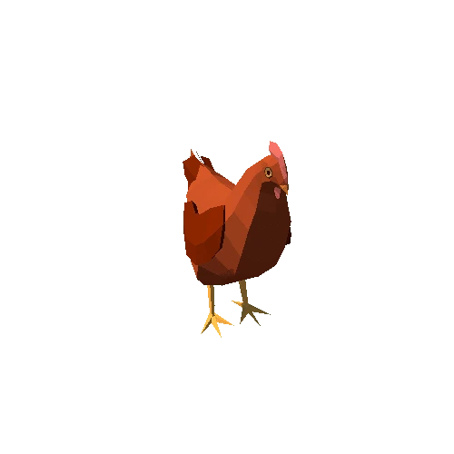 LowPoly_Hen_1