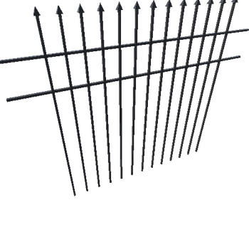 Fence_2m_Line_Column_Black