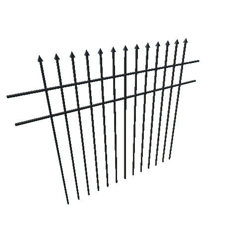 Fence_2m_Line_Column_Black