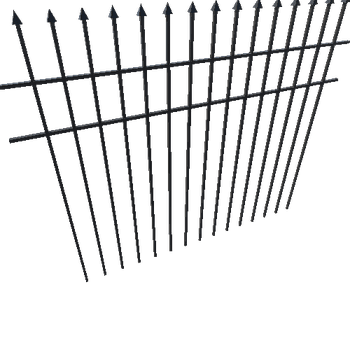 Fence_2m_Line_Pillar_Black