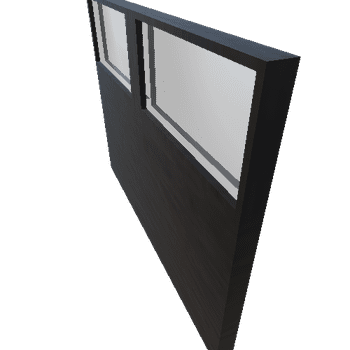 Cubicle_ShortWall_WoodBlack