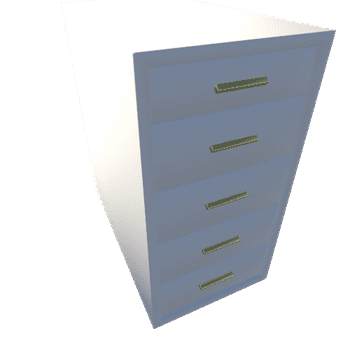 DrawerCabinet_White_Gold