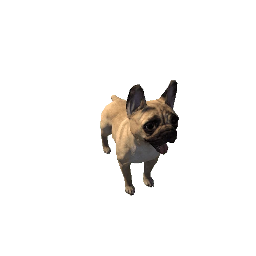 French_Bulldog_LowPoly