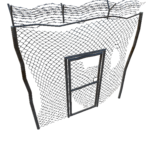 chainlink-small-gate-with-wire-demaged